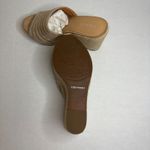 Lisa Vicky Tan Camel Kid Suede Wedge Espadrille Platform Sandal Mules Size 9 Photo 5