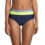 DKNY  Navy Color Block Stretch Lined Bikini FullCoverage Swim Bottom Size XXL NWT Photo 0