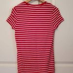 Faded Glory  Red & White Striped Short Sleeve Shirt Photo 1