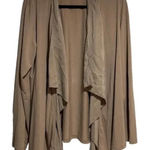 Garnet Hill Silk Blend Cardigan Size Large Waterfall Drape Front Career Wear Photo 0