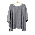 HOUSE OF HARLOW 1960 Knit Oversized Poncho‎ One Size Gray Size undefined Photo 2