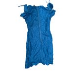 All Silk Vintage Dress by Allyson Whitmore S Teal Hand Beaded Cocktail Party Chi Purple Photo 11