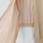 Diane Von Furstenberg  Open Front Cardigan Silk Cashmere Gold Shimmer Small Luxe Photo 9