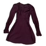 EXPRESS 39-12  Maroon A-line Long Sleeve Dress Size XXS Photo 2