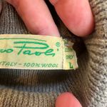 VTG Gino Paoli Italy 100% Wool Turtleneck Sweater Textured Red White Black Check Gray Size L Photo 4