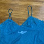 Victoria's Secret Y2K Teal Blue Lace Trim Chemise Size Medium Lingerie Sheer Photo 1