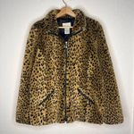 White Stag Vintage Leopard Faux Fur Coat L Photo 0