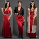 Victoria's Secret Red Maxi Slip Dress with Lace Open Back and Deep V-neck Photo 10