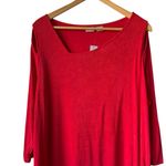 Chico's Travelers Red Dress Split Shoulder Photo 2