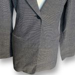 DKNY Y2K Longline Navy Textured Blazer Wool Career Office Minimalist Jacket Photo 2