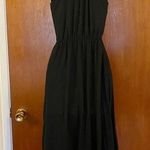 Derek Heart Women's Black Maxi Dress Size Small Strappy Back & Handkerchief Hem Photo 10