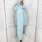 PINK - Victoria's Secret Pink‎ Victorias Secret Everyday Fleece Logo Cropped Hoodie Sweatshirt Blue Small Photo 3