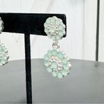 Drop Dangle Jeweled Fashion Earrings Mint Green Green Photo 4