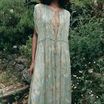 ZARA  Blue Floral Maxi Dress bohemian boho floral printed flowy  Photo 13