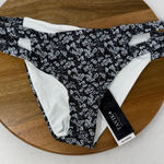 TAVIK Chloe Swimsuit Bottoms XS Black White‎ Floral Print Strappy Full Coverage Photo 0