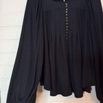 Free People Black Cotton Blend Long Sleeve Ladies Top Size S ✨ Photo 3