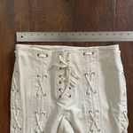 BY ZENDAYA écru lace up pants / sweatpants, size L, NWOT Size L Photo 6