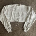 Joah Brown Corded Crop Sweatshirt Photo 1