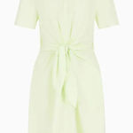 Emporio Armani NWT Poplin Cutout Shirt Dress with Wrap Tie Waist Photo 0