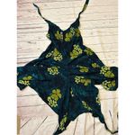 Hawaiian Floral Wrap Blue with Lime Green One Size Made in Hawaii Photo 3