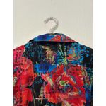 Chico's  Additions Size 1 US 8 Asian Floral Jacket Colorful Lightweight Cotton Photo 10