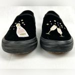 Keds Black Velvet Cheers Sneakers Slip-On Double Decker Shoes New Sz 9.5 NYE Photo 5