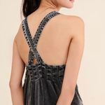 Free People Marina Denim Top Acid Black Nwt Photo 1
