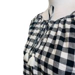 J.Crew  Gingham Black White Key Hole Long Line Shirt Dress Small Photo 5