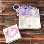 Lola Rose Long Necklace & Bracelet & Jewlery Pouch Pink Photo 0
