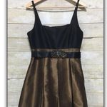 Wrapper embellished metallic skirt formal party cocktail dress size 6 Photo 7