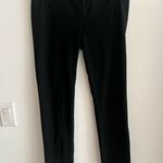 Vince  Black Ponte Knit Slim Pants Size 8 Double Snap Waist Zip Pockets Photo 4