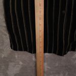 Ralph Lauren Lauren Linen Silk Black Striped Roll Tab Shirt Women's Small Preppy Photo 4