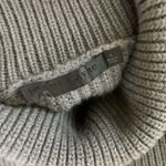 Jenni Kayne  100% Cashmere Ribbed Knit Turtleneck Sweater Gray Large Women’s Photo 4