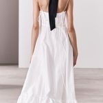 ZARA  dress maxi poplin ruffle flowy white corset bohemian summer vacation Photo 19
