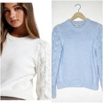 &Isla Blue Cable Sleeve Sweater Size Medium Photo 1