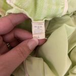 Vintage 70s Lime Green Striped Nylon Sleeveless Nightgown Plunge Neck Medium Photo 5