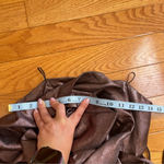 ZARA Voluminous 3D Fabric Flower Strapless Metallic Lace Up Back Mini Dress Sz S Photo 8