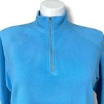 LL Bean Womens Quarter Zip Fleece Pullover Shirt Top Blue Outdoor Winter XL Photo 2