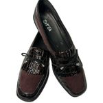 Ara Women Rachel Loafer Size 6G Low Wedge Slip On Shoe Brown Croc Leather Photo 3