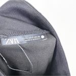 ZARA  Satin Paneled Mock Neck Blouse S Black Photo 6