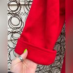 Vintage 80s Basile Red Wool Fringe Trench Coat Western Beyoncé Cowgirl Size M Photo 5