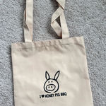 I love honey pig tote bag Black Photo 0