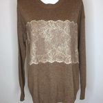 J.Crew  Needle Punch Lace Wool Blend Crewneck Sweater Size Small Photo 1