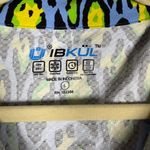 IBKUL GEMMA Periwinkle Multi Leopard Long Sleeve Mock Golf Shirt Size Large Green Photo 5