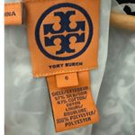 Tory Burch  Monochrome Silk-Blend Shift Dress‎ Black/White Florals Size 6 Photo 6