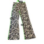 Motel Rocks Motel Zoven Trouser Pants Women's S Black White Zebra Print Mid Rise Nwt Photo 7