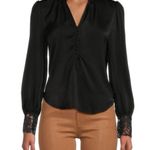 Heartloom  Bellini Lace Trimmed Long-sleeved Top NWT XS Photo 2