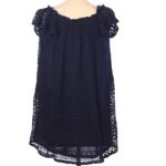 Top Shop navy lace off the shoulder dress‎ size 4 Photo 1