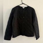 J. Jill Button Down Cardigan Sweater Lightweight Puffer Poncho Cotton Black M Size M Photo 0