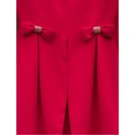 Albert Nipon Vintage Red Rhinestone Bow Evening Cocktail Holiday Dress As Is 8 Photo 4